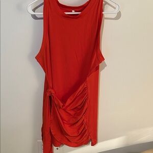 Elegant Red Sleeveless Dress